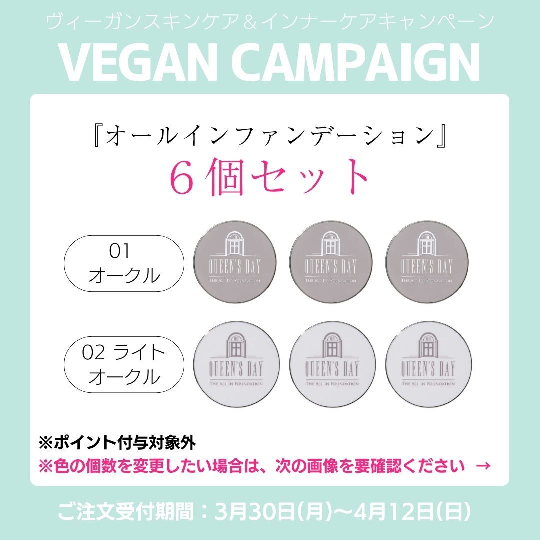 〈キャンペーン対象〉【MIX６個セット】クイーンズデイ ザ オールインファンデーション （本体 ）